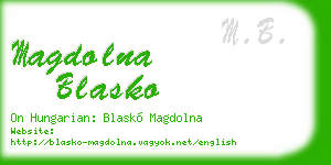magdolna blasko business card