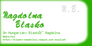 magdolna blasko business card